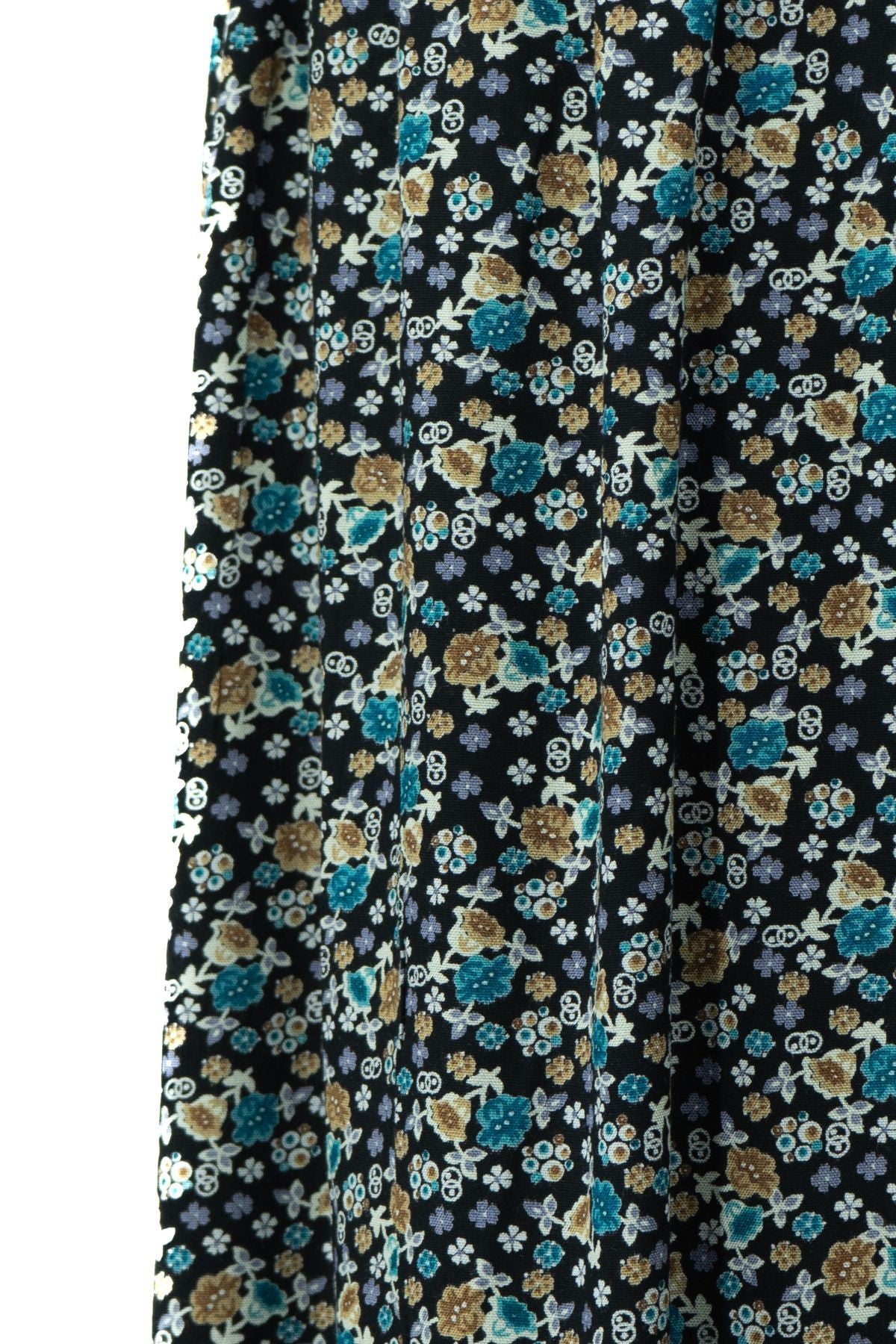 Kadın Anne Etek Dokuma Viskon Kumaş Minik Papatyam Çiçeği Desenli Rahat Kesim Tam Kalıp